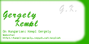 gergely kempl business card